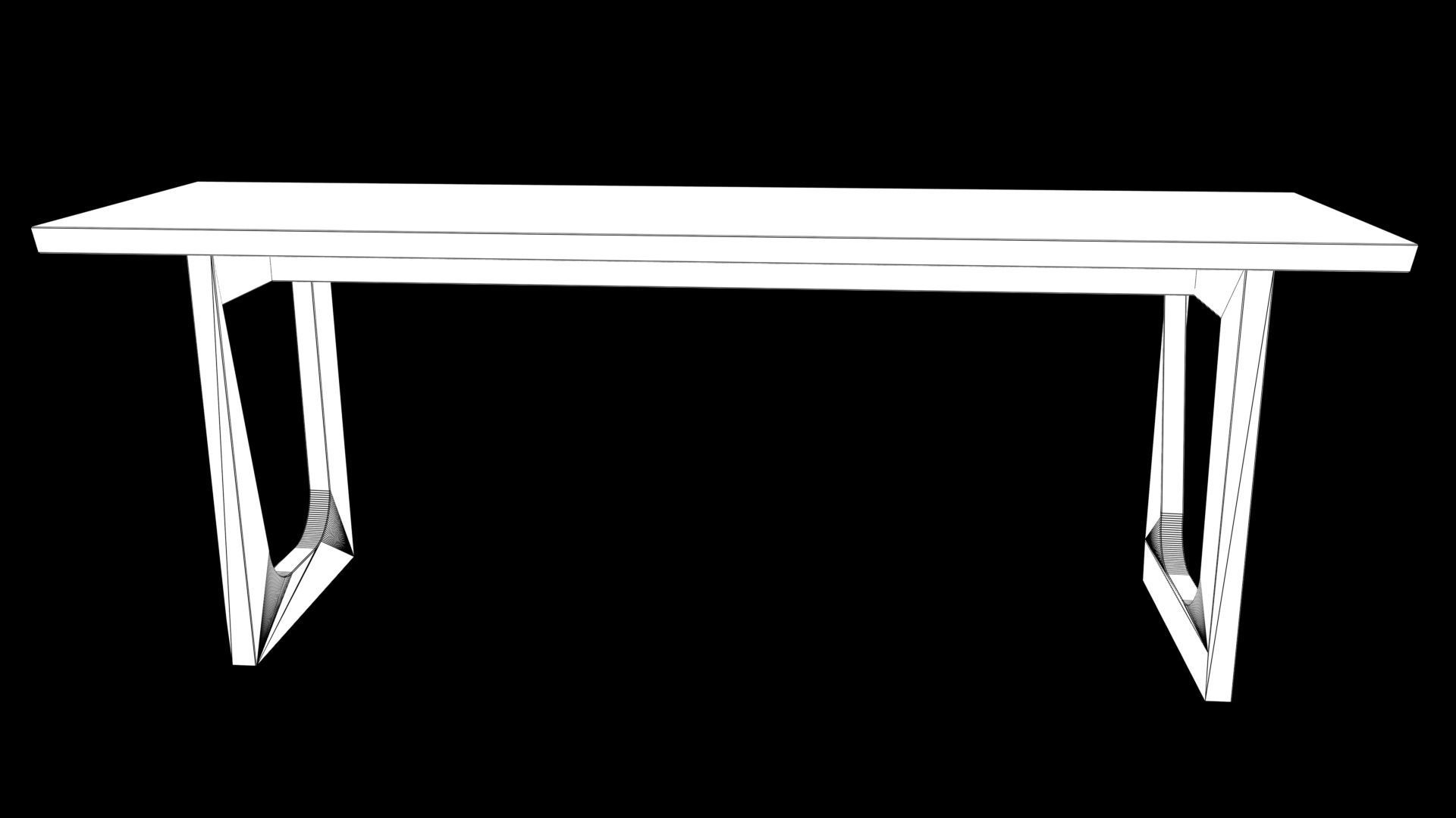 table Low-poly 3D model_9