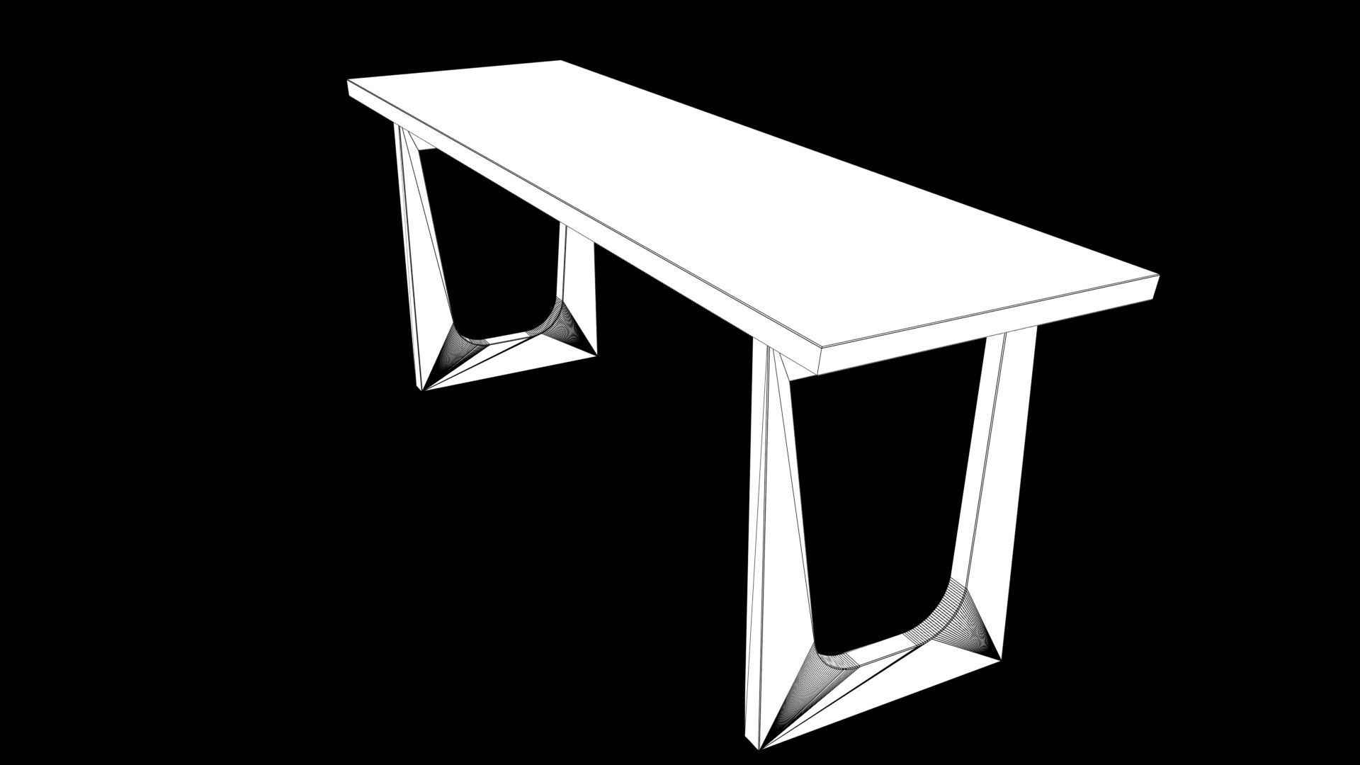 table Low-poly 3D model_8