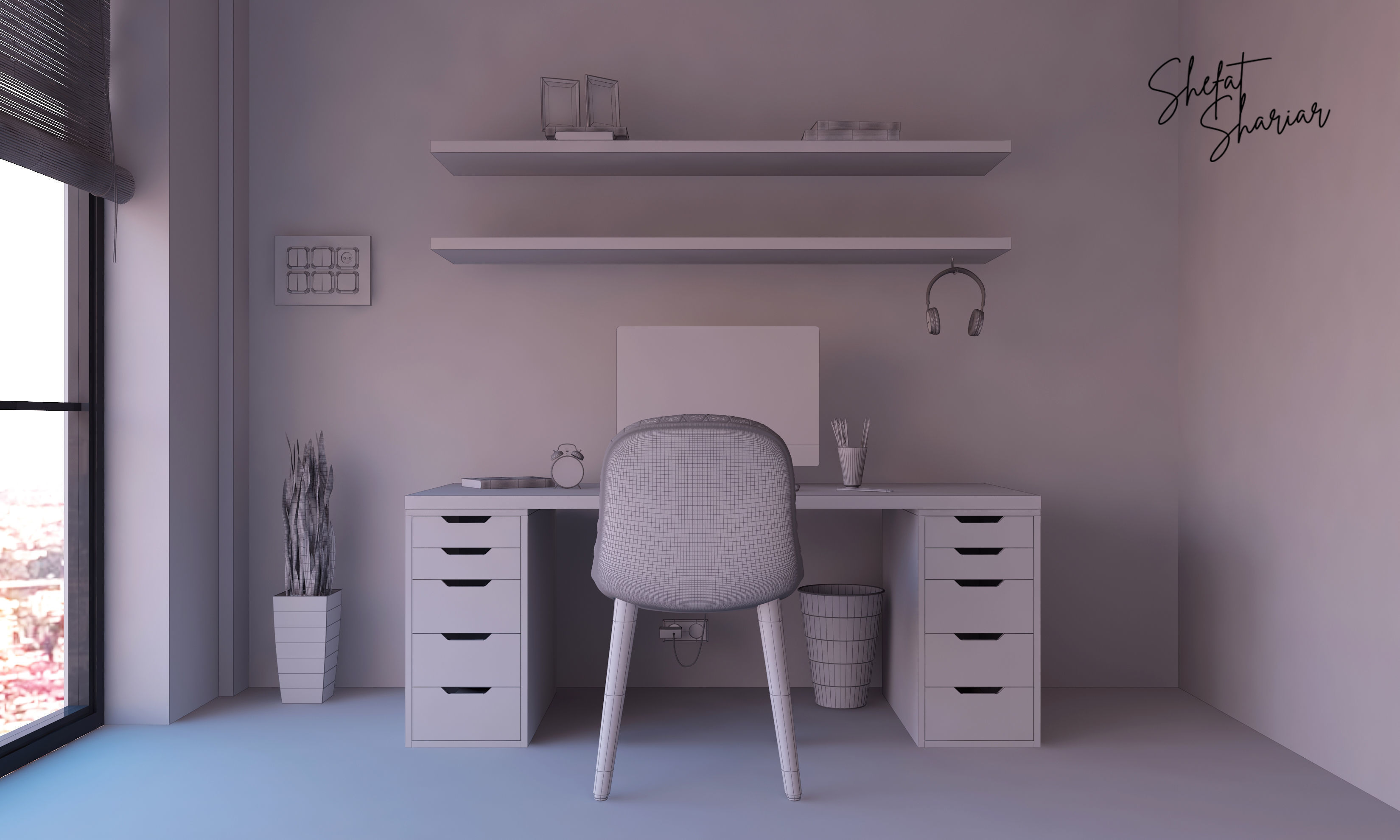 Ikea Gaming Desk 3D model_4