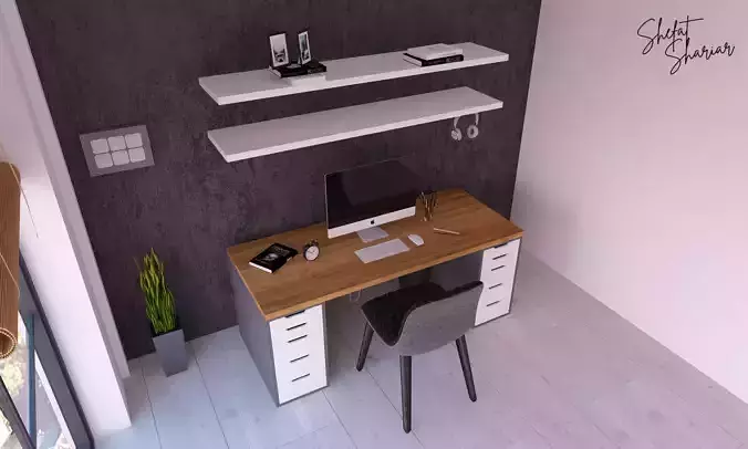 Ikea Gaming Desk 3D model Ikea Gaming Desk 3D model