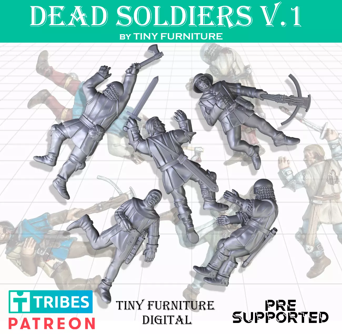  Dead Soldiers v1 - Harvest of War 3D print model_0