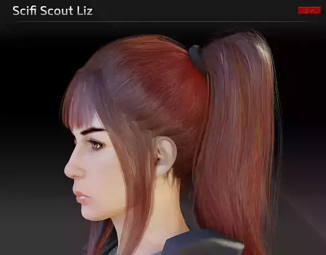 Scifi Scout Liz Low-poly 3D model