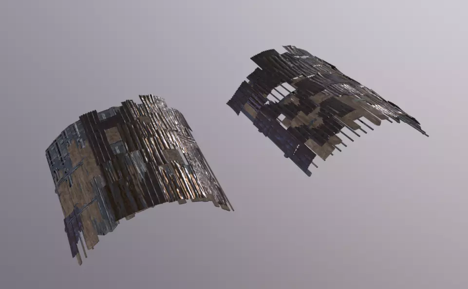 Slum Roof Pack Low-poly 3D model_0