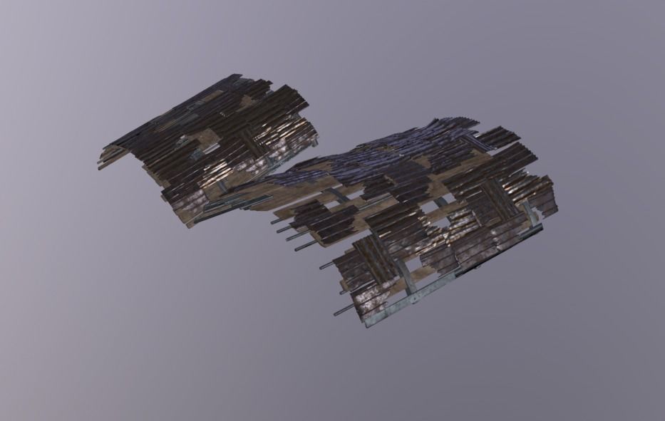 Slum Roof Pack Low-poly 3D model_2