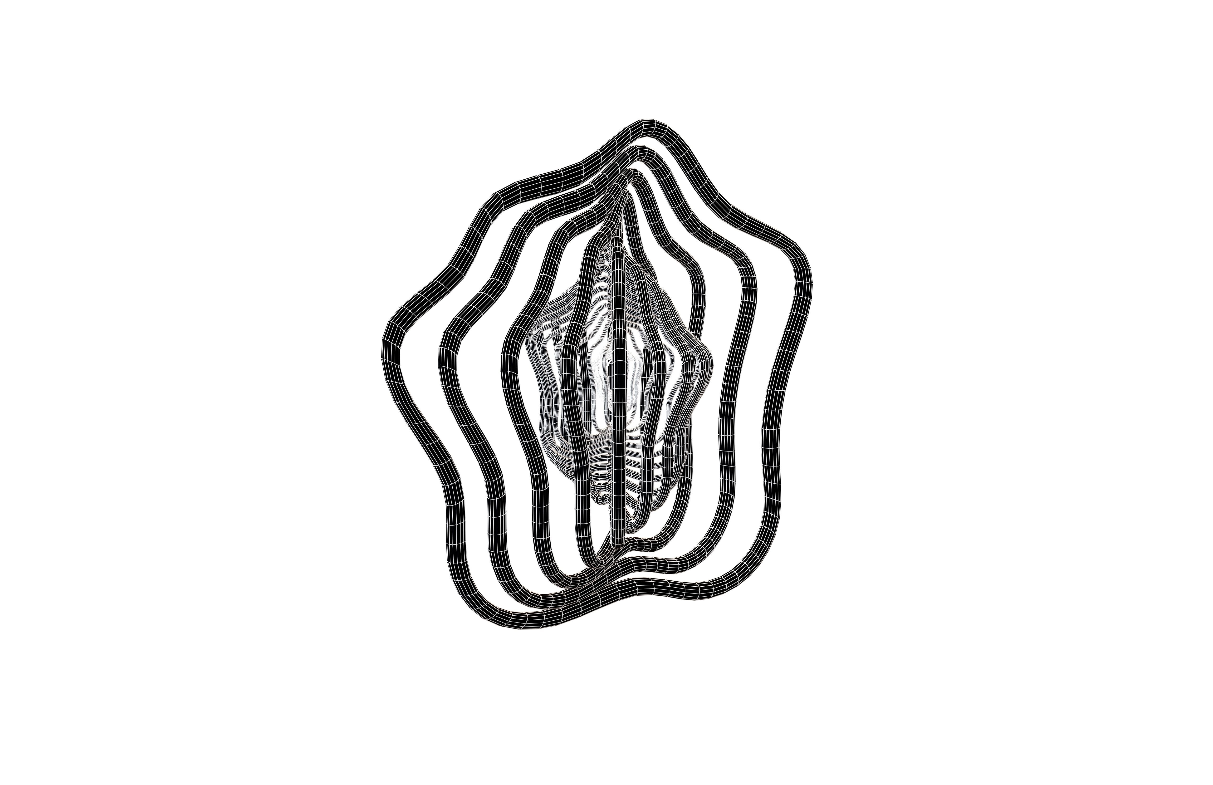 Abstract Sphere v9 003 Low-poly 3D model_5