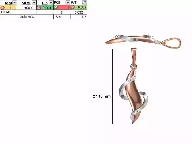 Light Weight Pendant STL OBJ FBX JCD Details