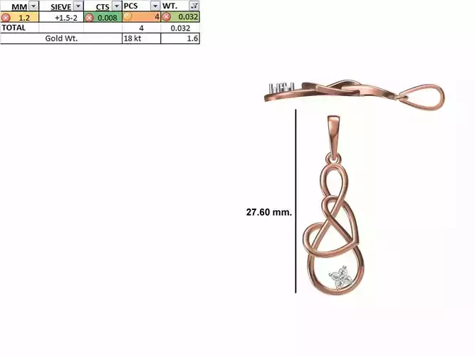 Light Weight Pendant STL OBJ FBX JCD Details