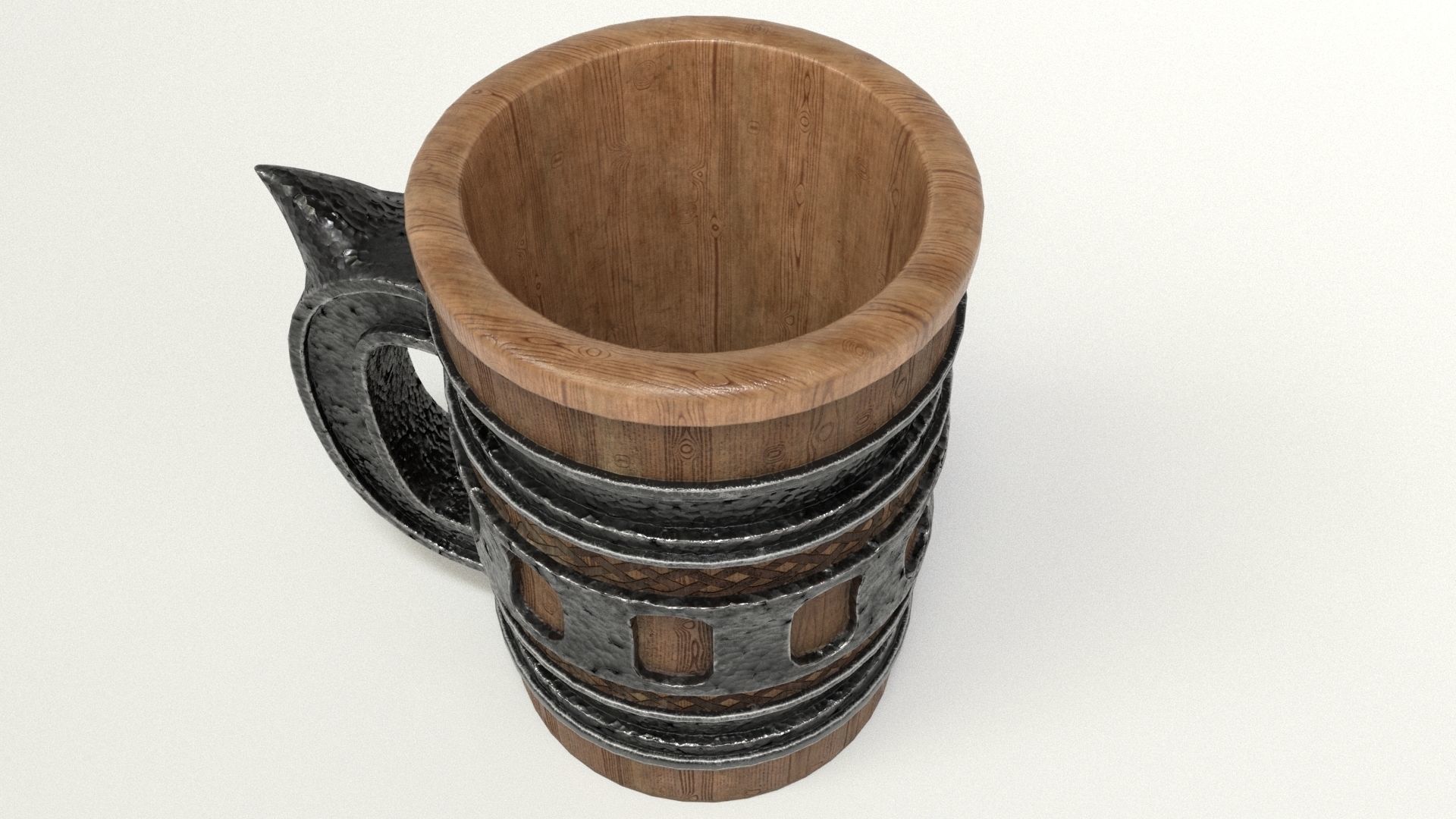 Beer Mug Low-poly 3D model_27
