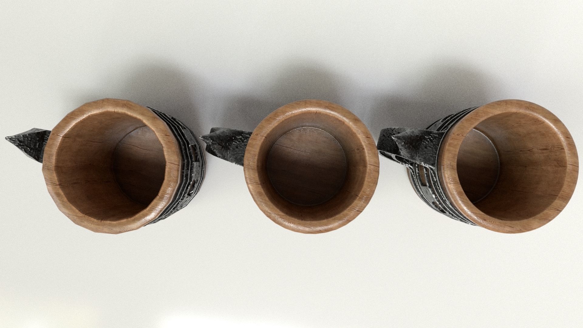 Beer Mug Low-poly 3D model_7