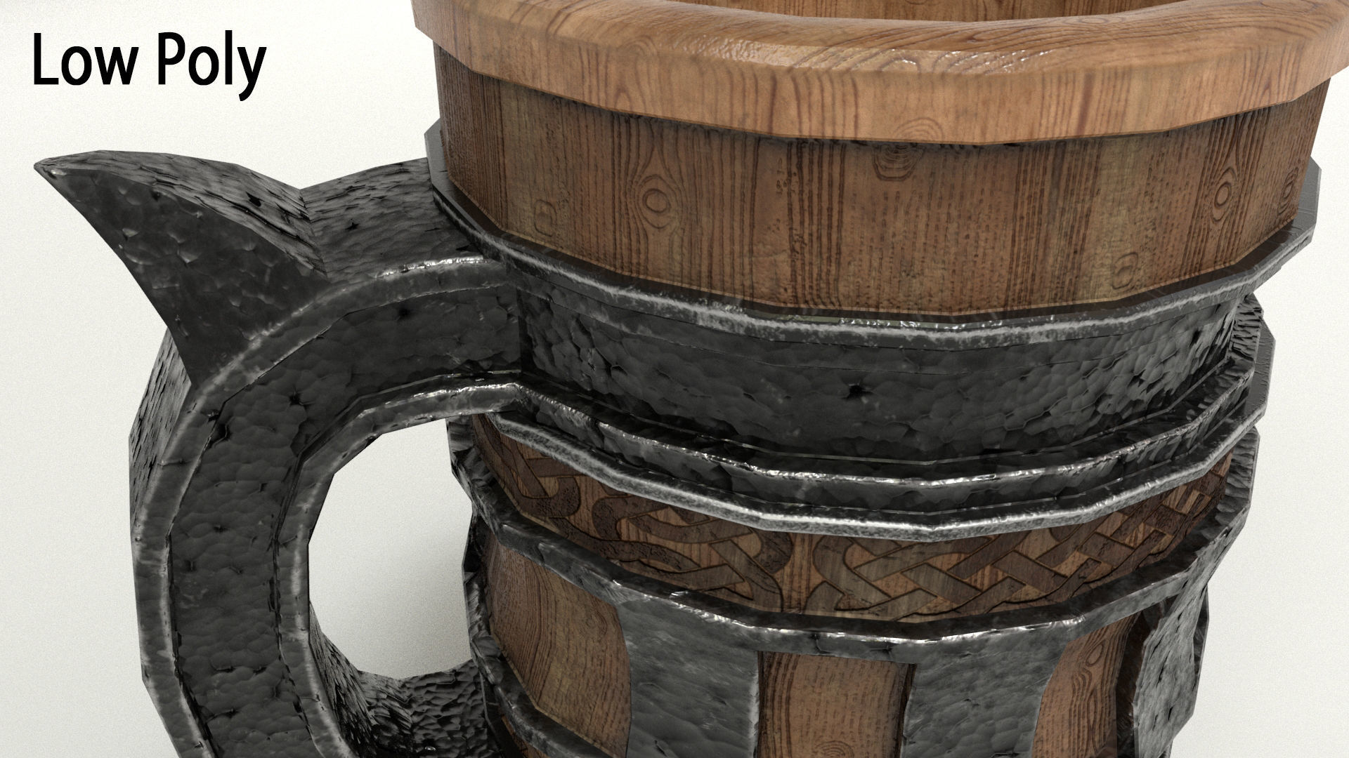 Beer Mug Low-poly 3D model_36