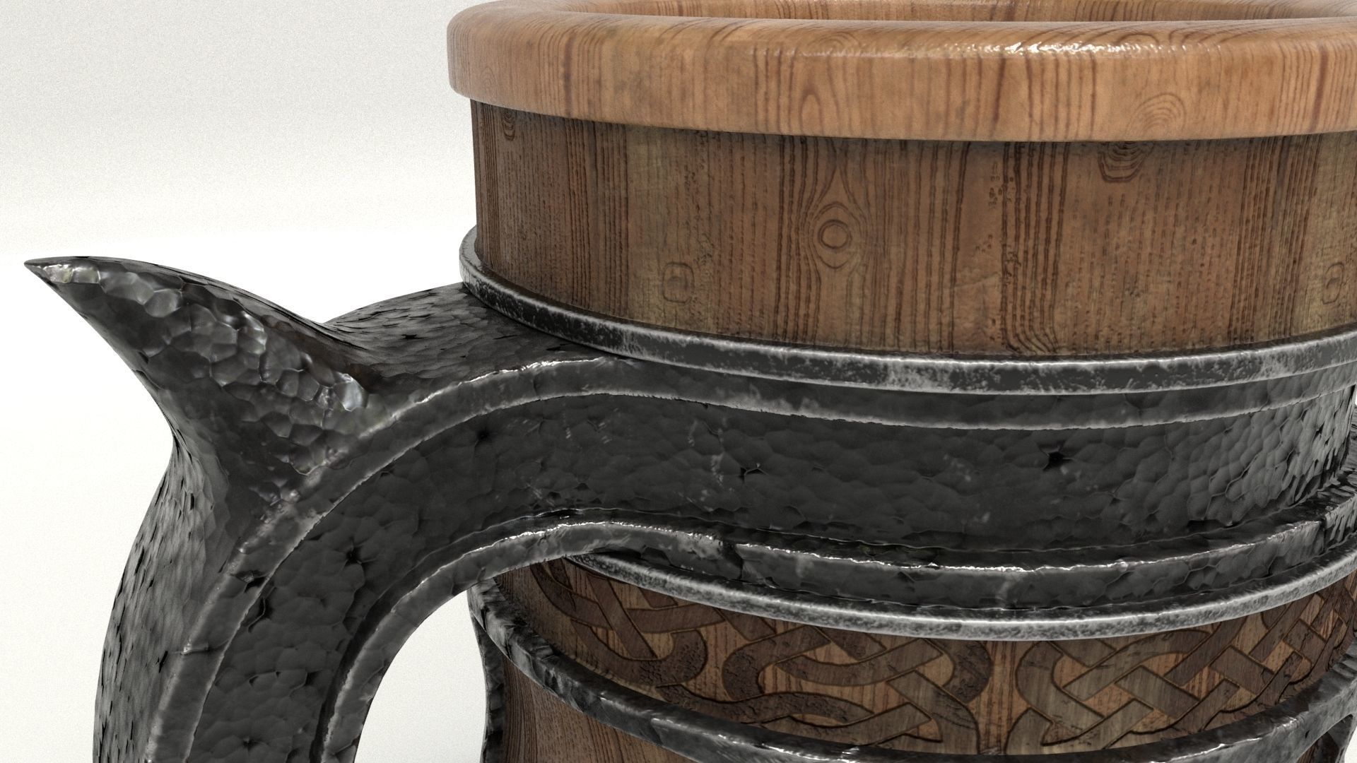 Beer Mug Low-poly 3D model_19