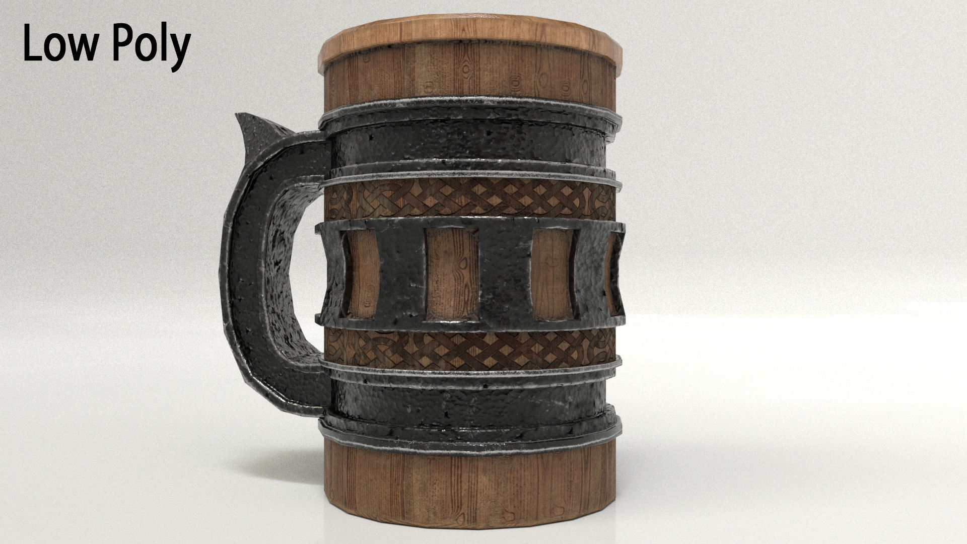 Beer Mug Low-poly 3D model_34