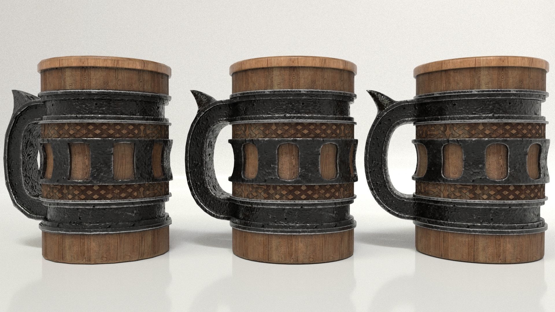 Beer Mug Low-poly 3D model_1