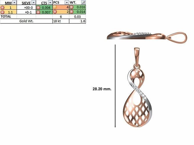 Light Weight Pendant STL OBJ FBX JCD Details 3D print model