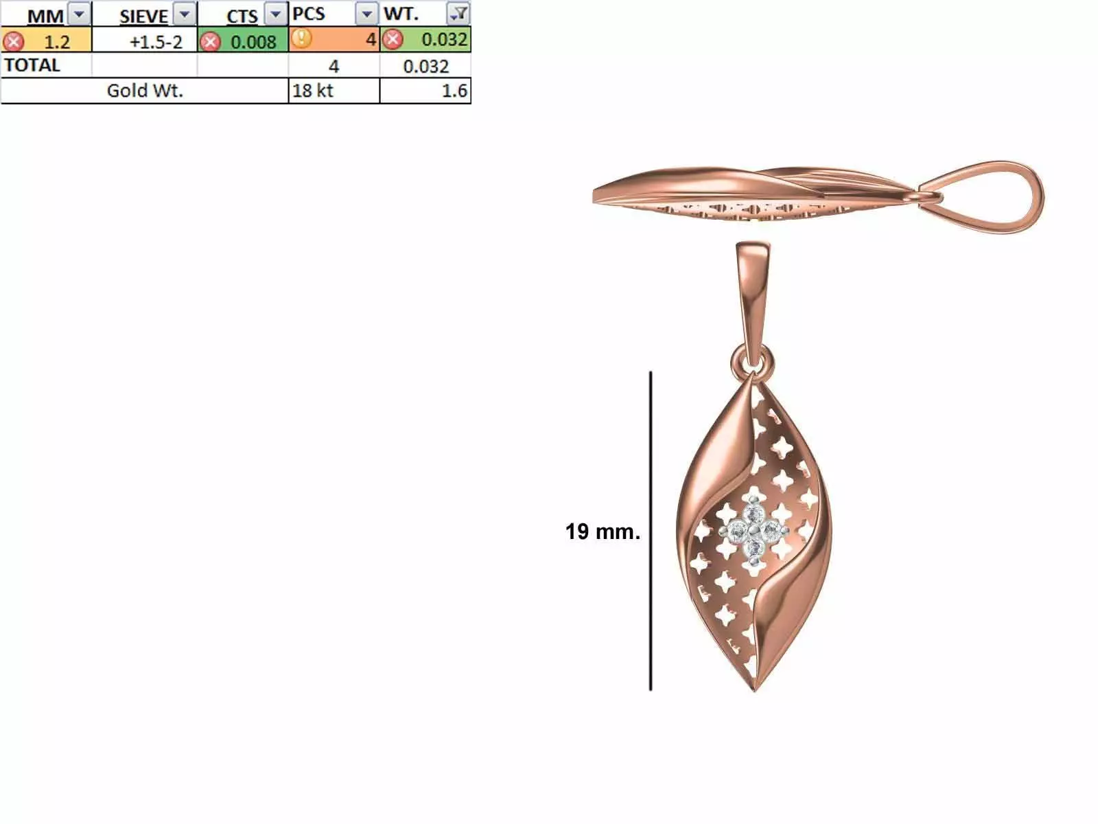 Light Weight Pendant STL OBJ FBX JCD Details 3D print model