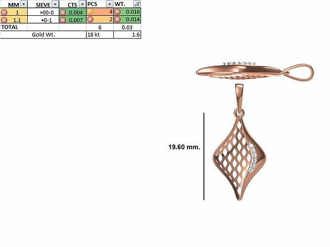 Light Weight Pendant STL OBJ FBX JCD Details 3D print model