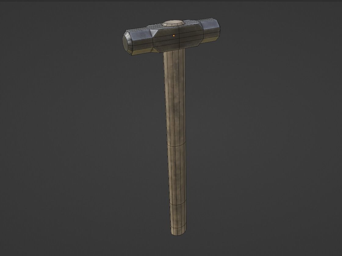 SledgeHammer  Low-poly 3D model_4