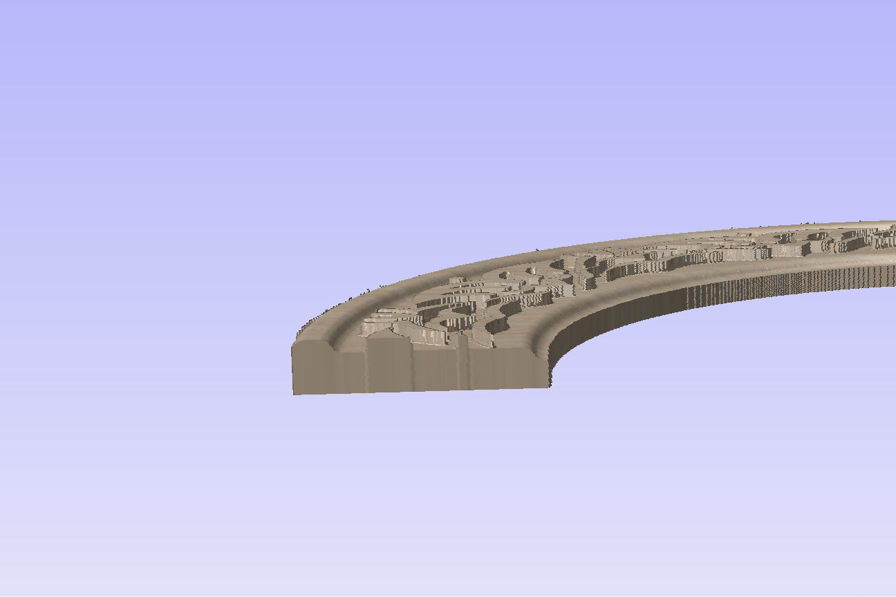 Round frame with waves ornament for pictures or mirror cnc 3D print model_9