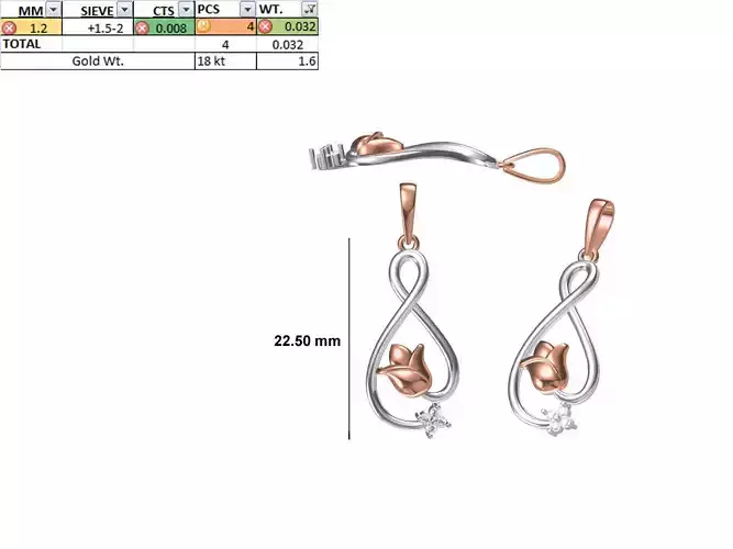 Light Weight Pendant STL OBJ FBX JCD Details