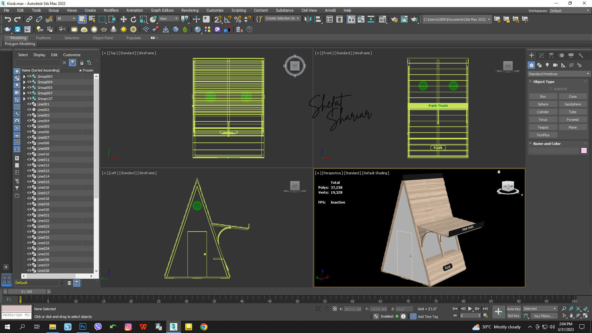 Stall or Kiosk or Booth Stand 3D model_4