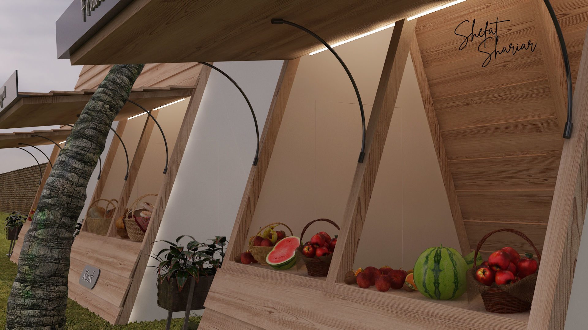 Stall or Kiosk or Booth Stand 3D model_2