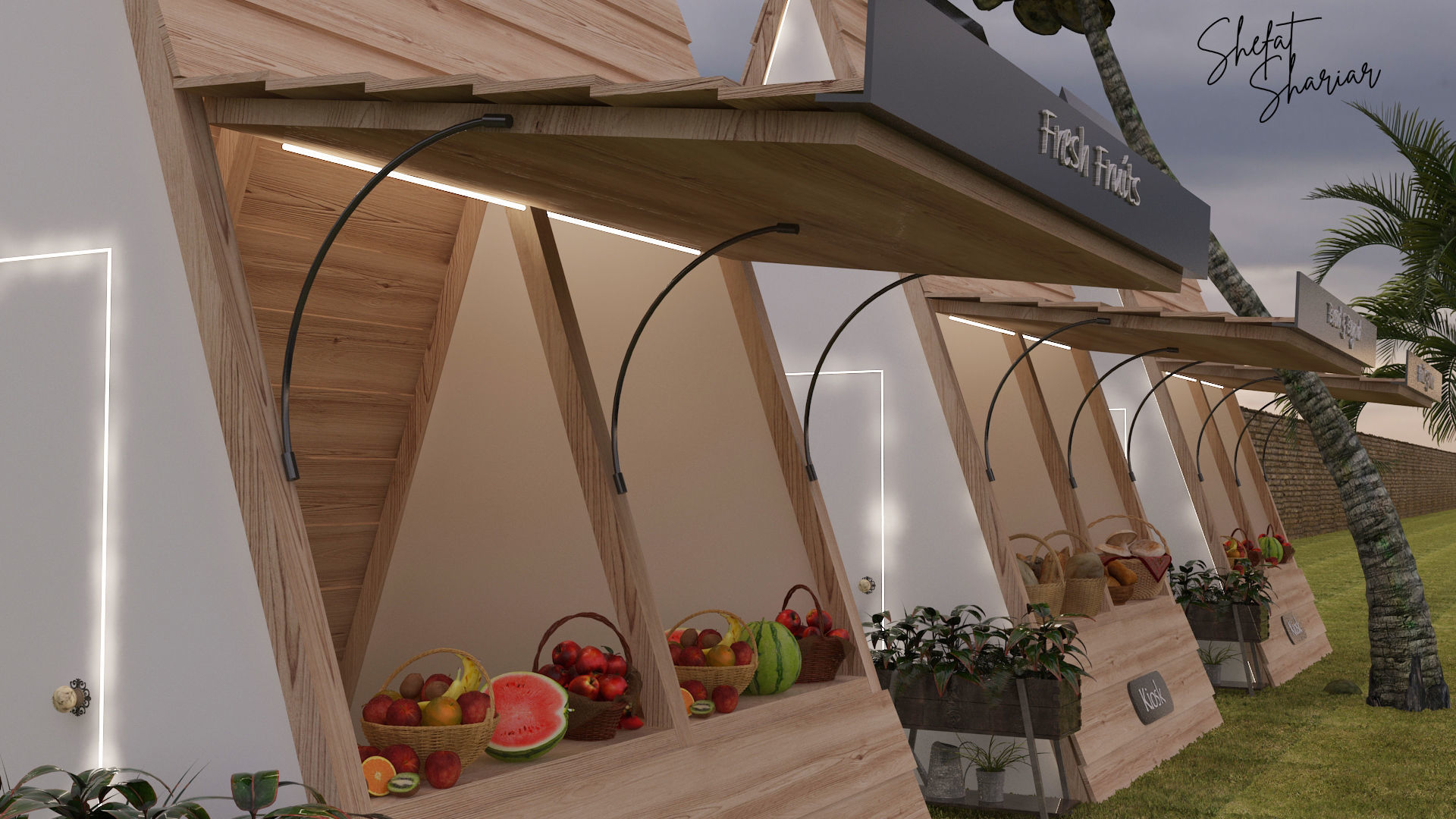 Stall or Kiosk or Booth Stand 3D model_3