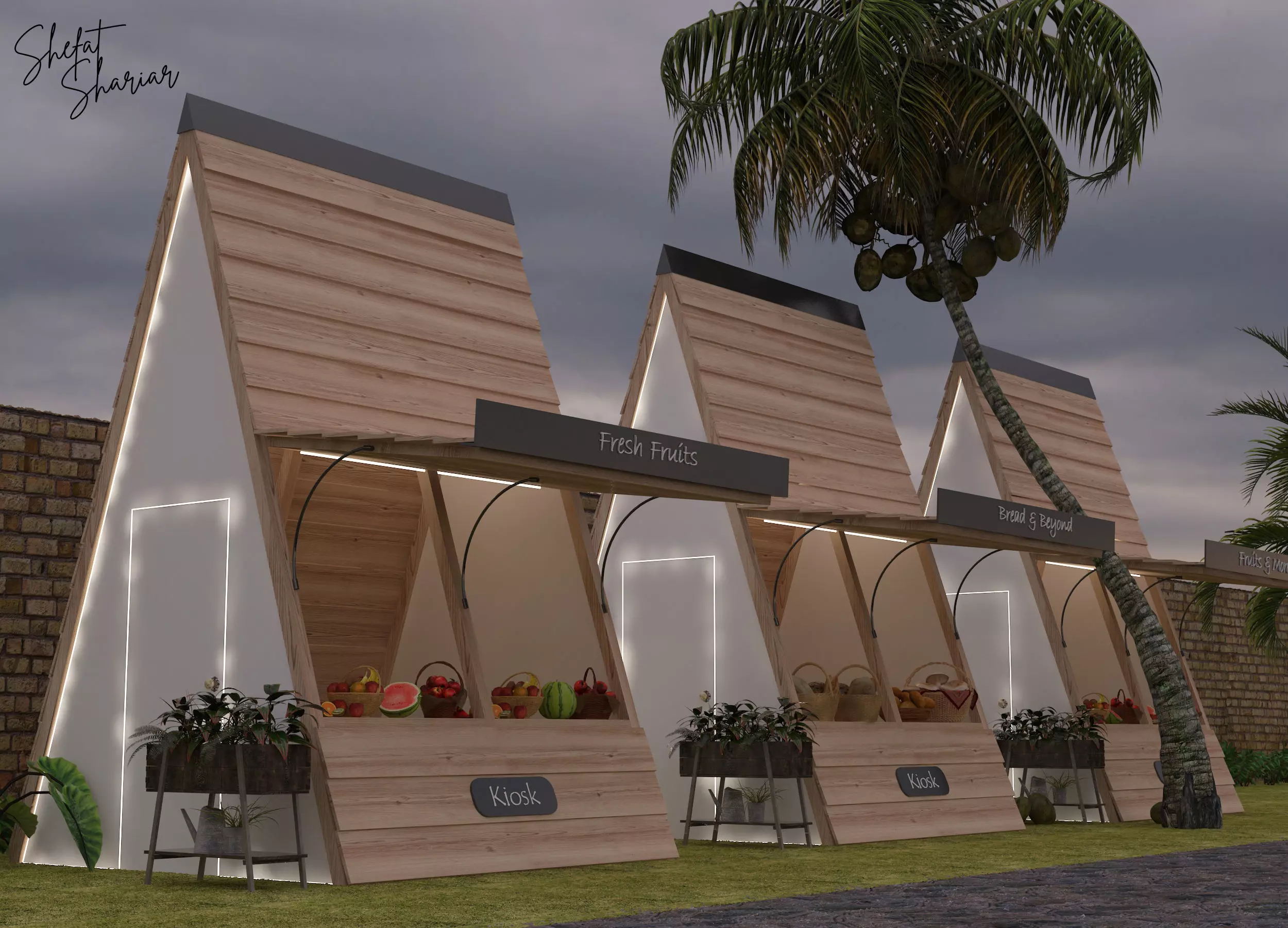 Stall or Kiosk or Booth Stand 3D model_0