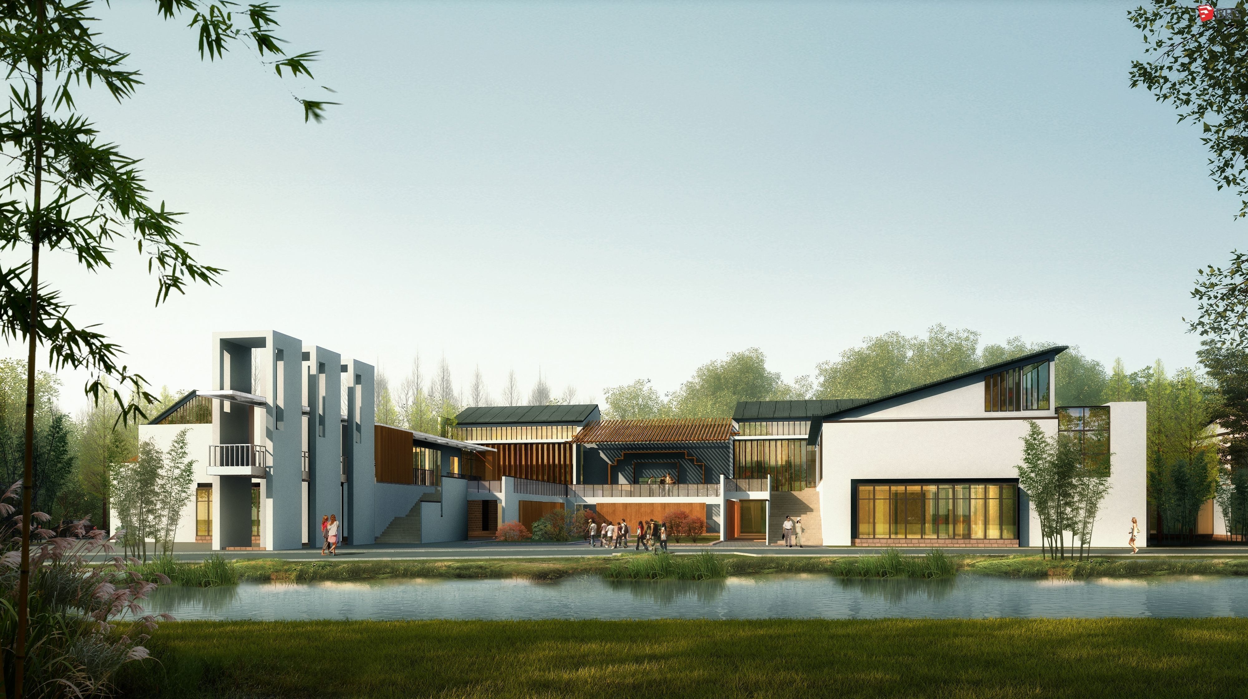 The area before the factory design 3D model_1