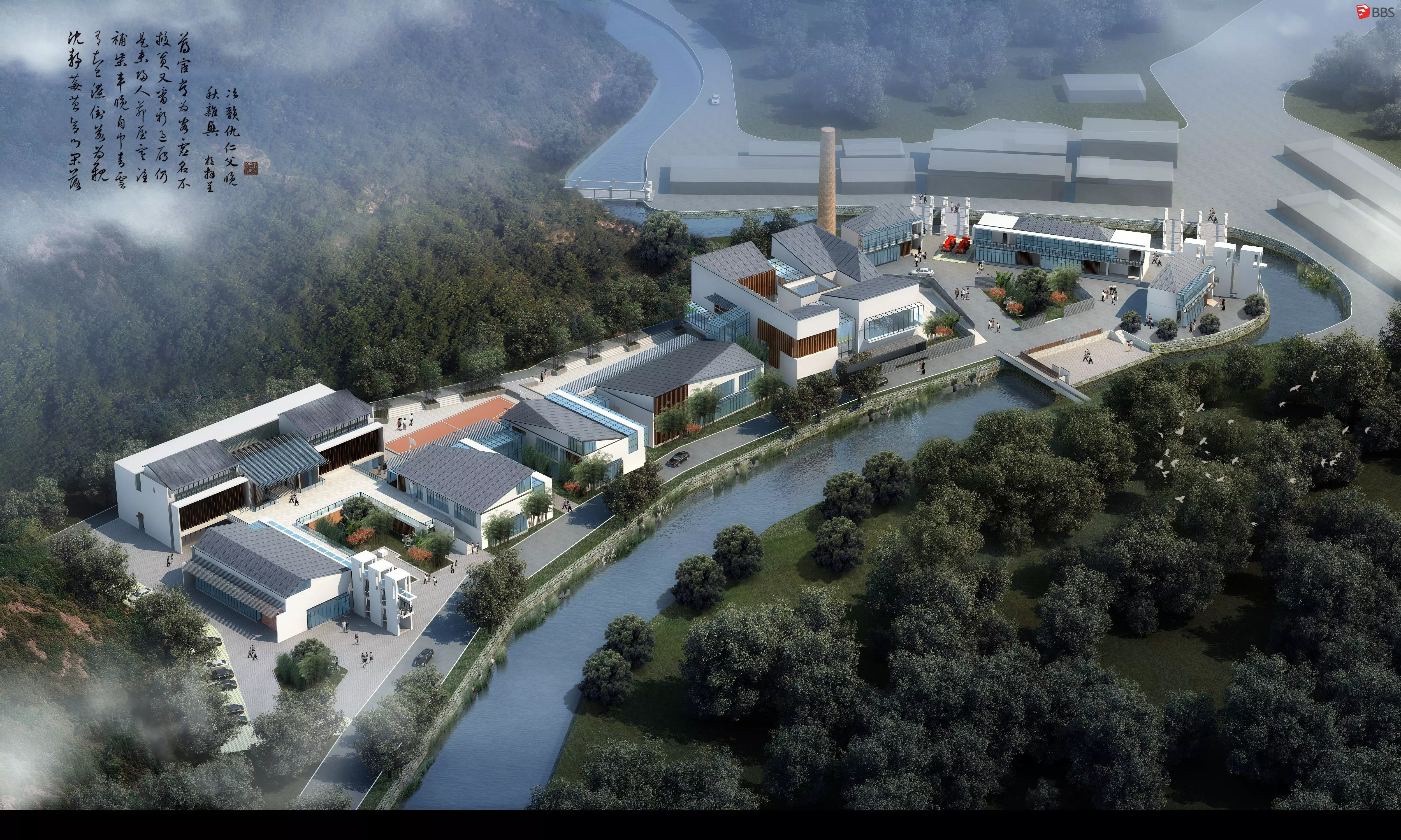 The area before the factory design 3D model_0
