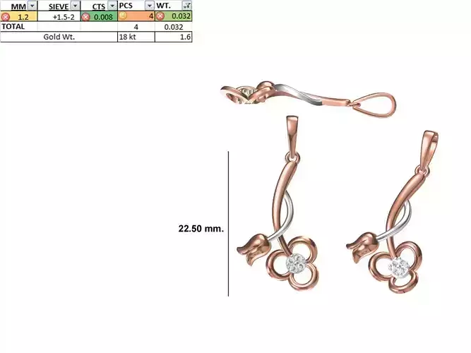 Light Weight Pendant STL OBJ FBX JCD Details