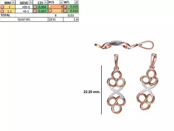 Light Weight Pendant STL OBJ FBX JCD Details