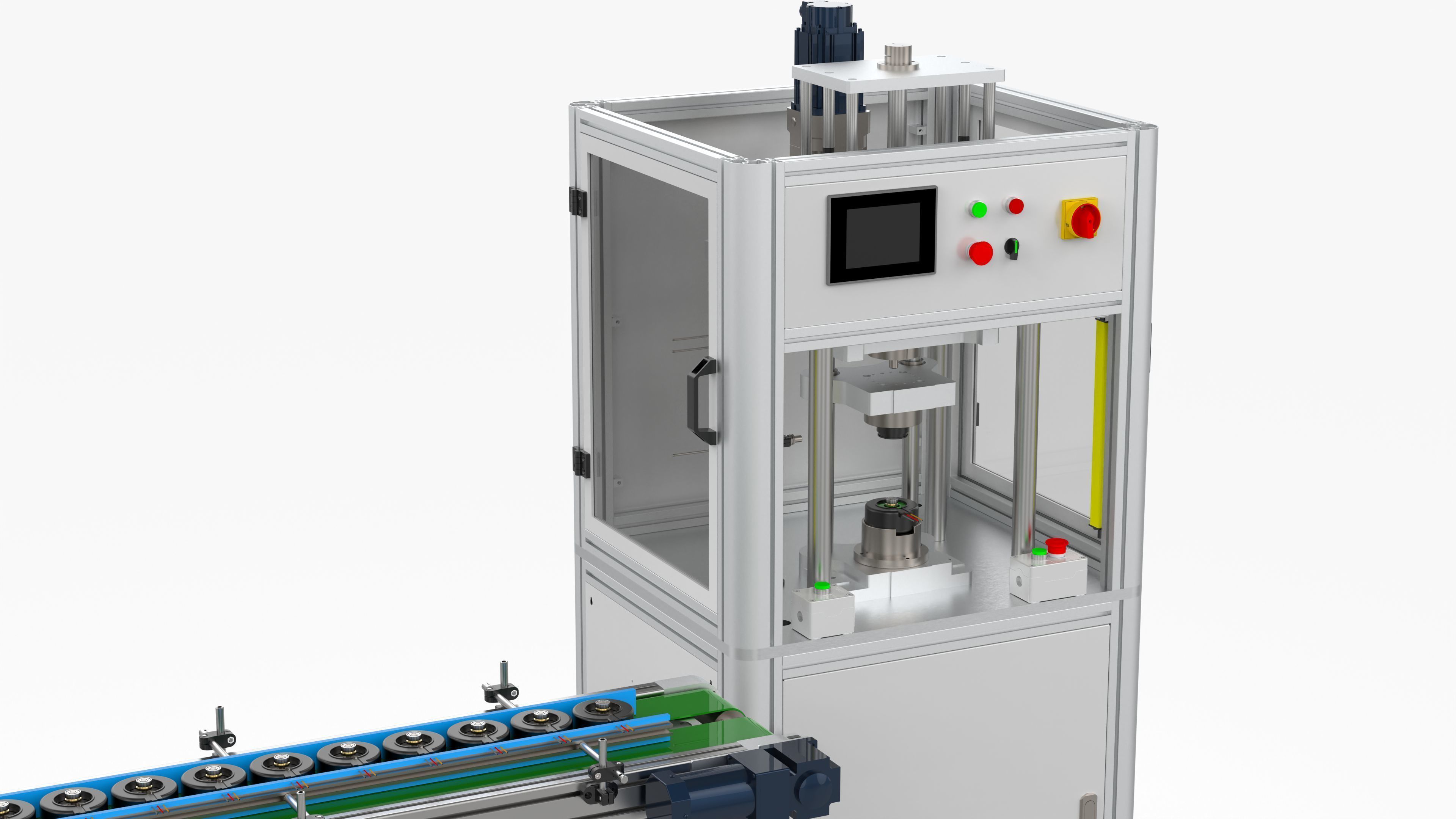 Automatic Plastic Packaging Motor Press Fitting Line 3D model_12