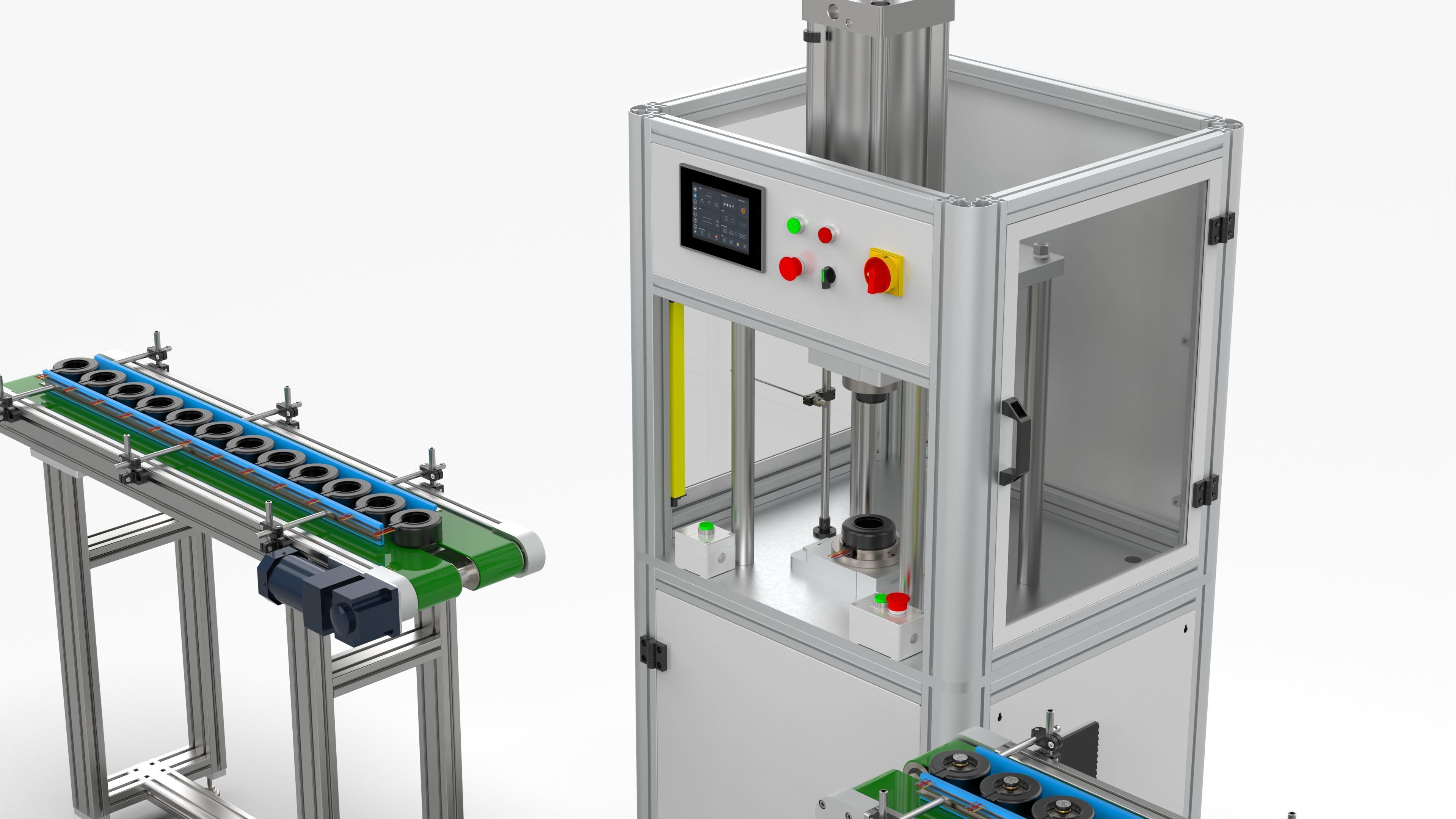 Automatic Plastic Packaging Motor Press Fitting Line 3D model_10