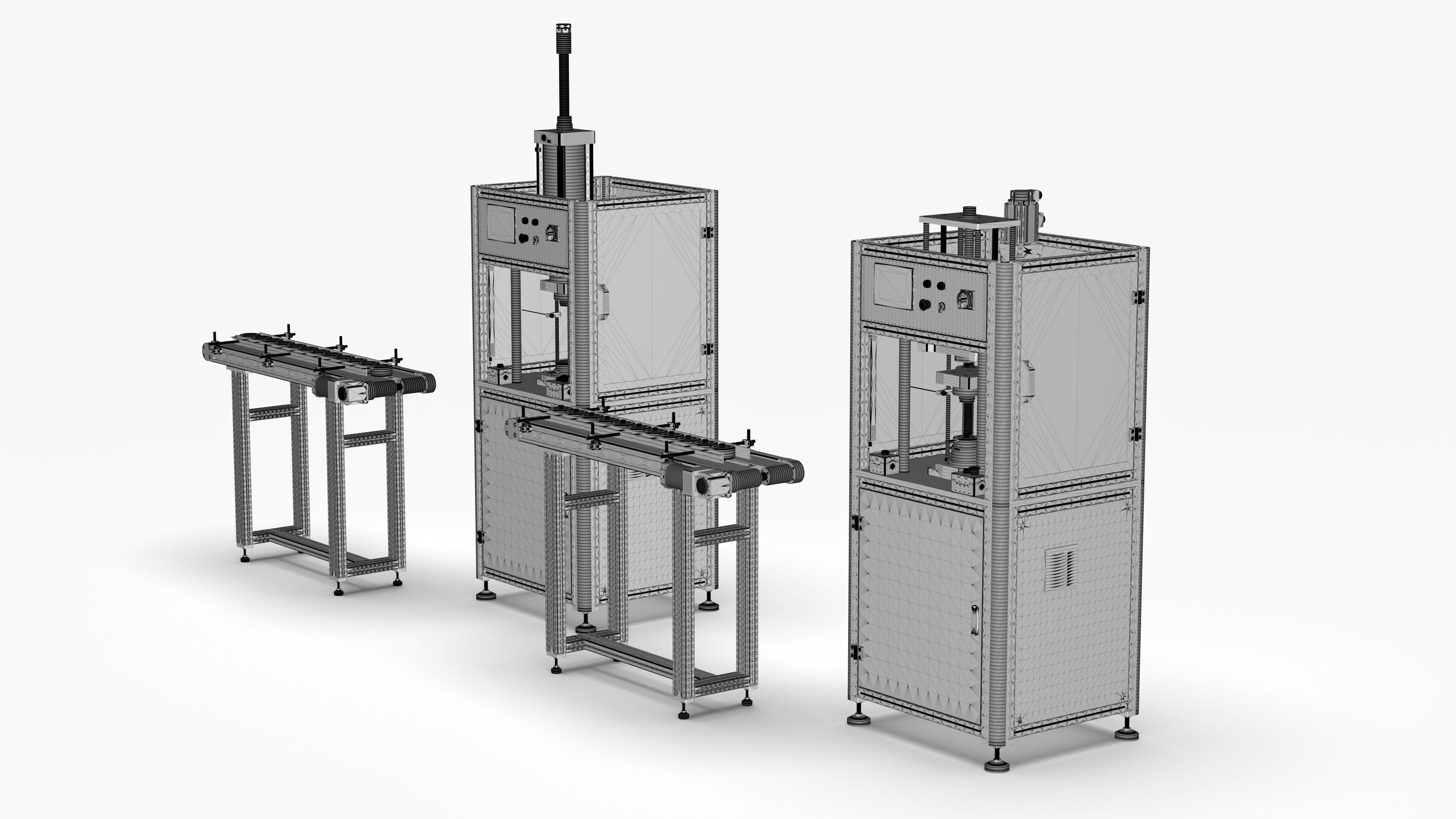 Automatic Plastic Packaging Motor Press Fitting Line 3D model_17