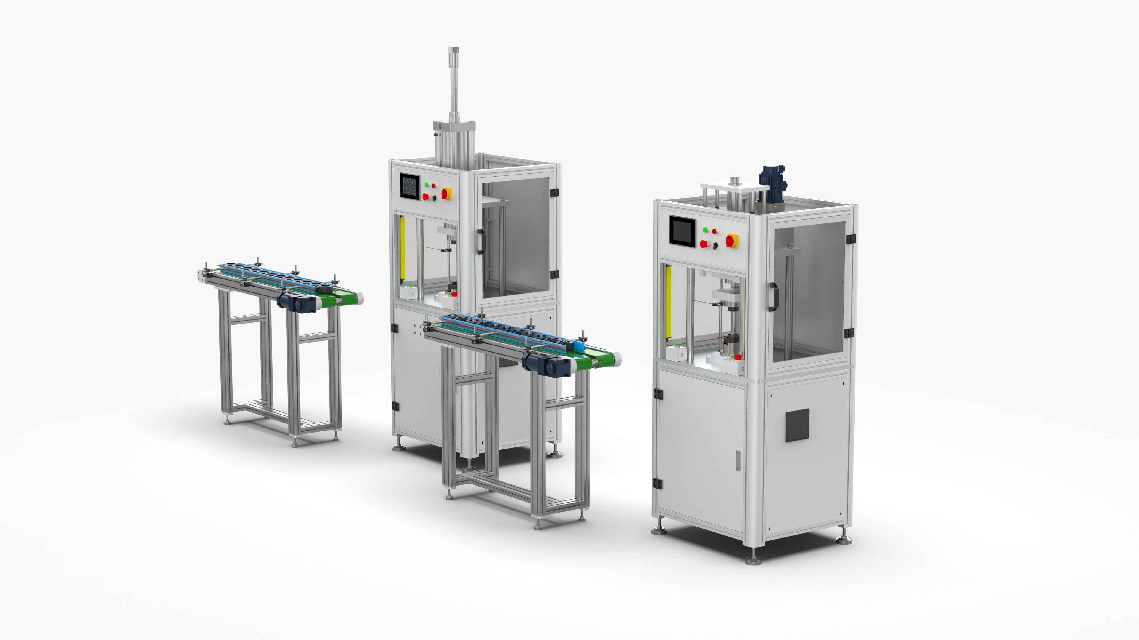 Automatic Plastic Packaging Motor Press Fitting Line 3D model_1