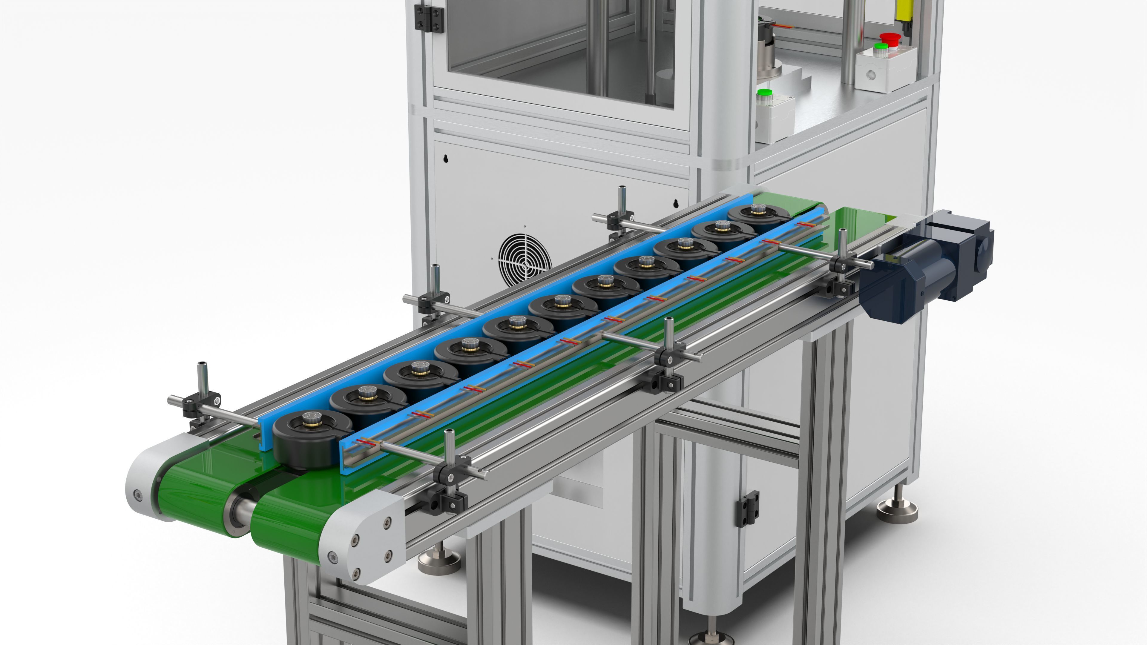 Automatic Plastic Packaging Motor Press Fitting Line 3D model_14