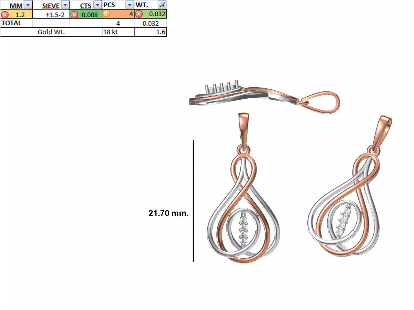 Light Weight Pendant STL OBJ FBX JCD Details 3D print model