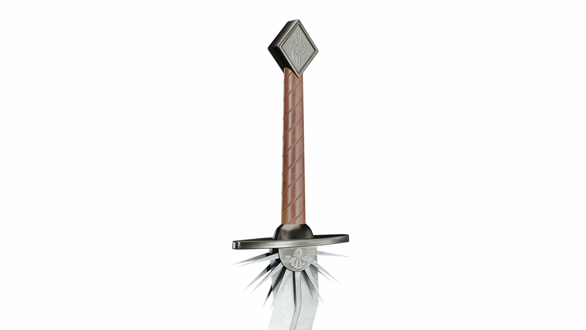 Wavy sword 3D model_3