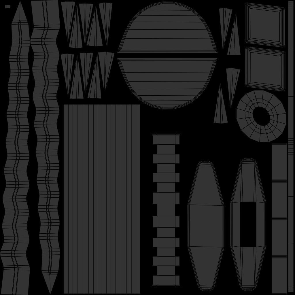 Wavy sword 3D model_7