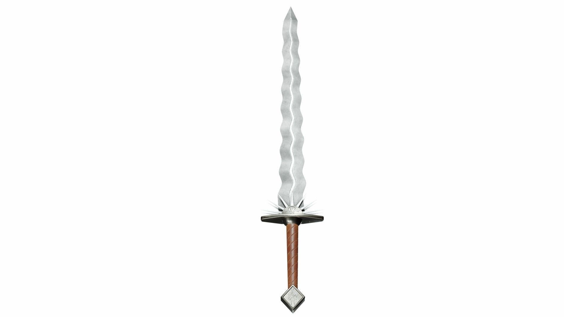 Wavy sword 3D model_4