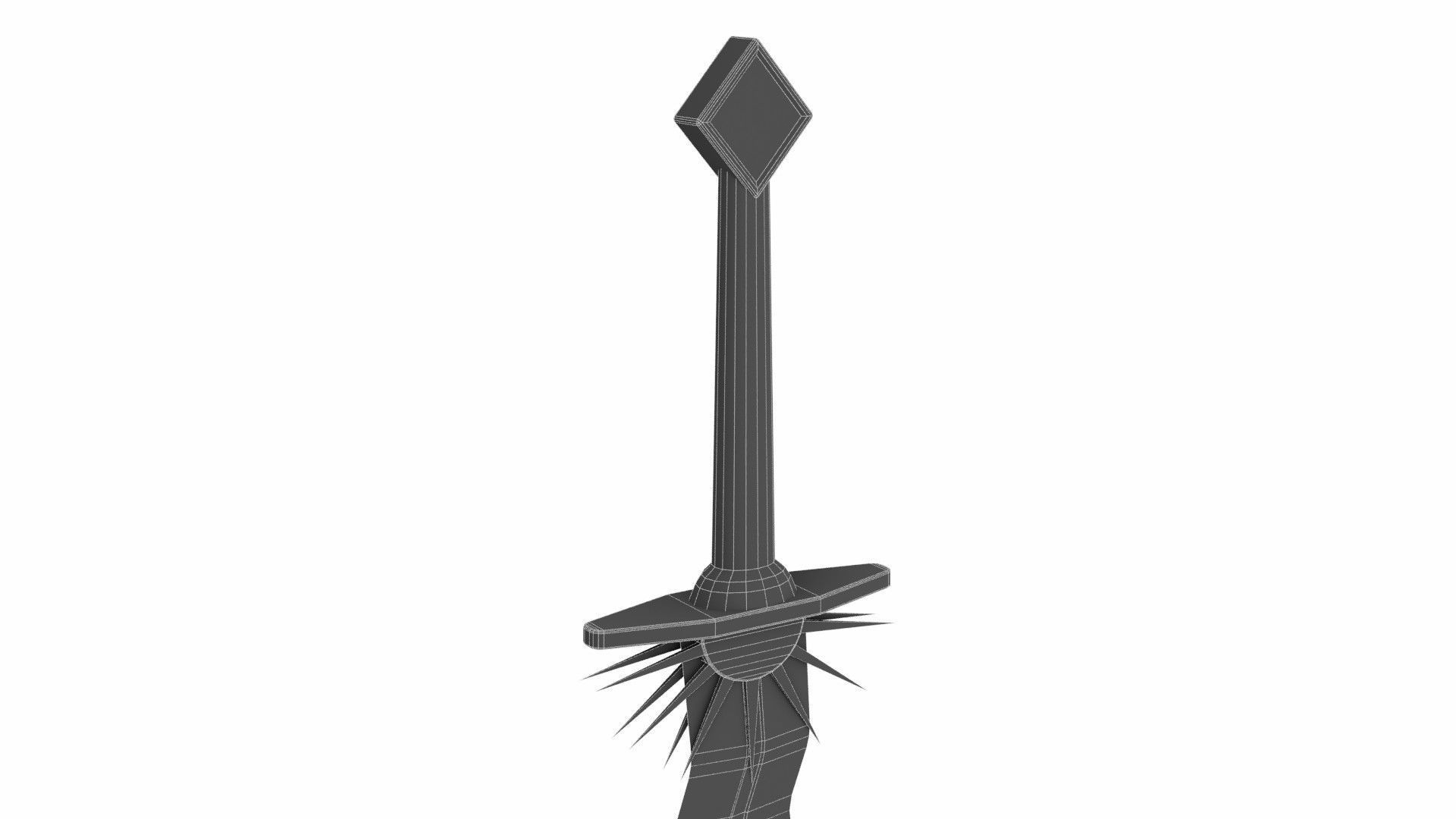 Wavy sword 3D model_6
