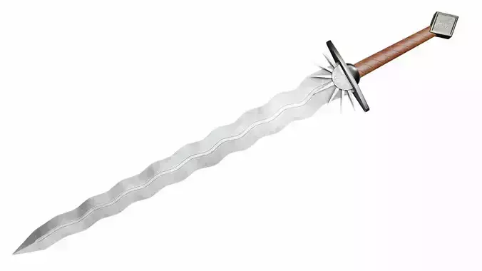 Wavy sword  3D model