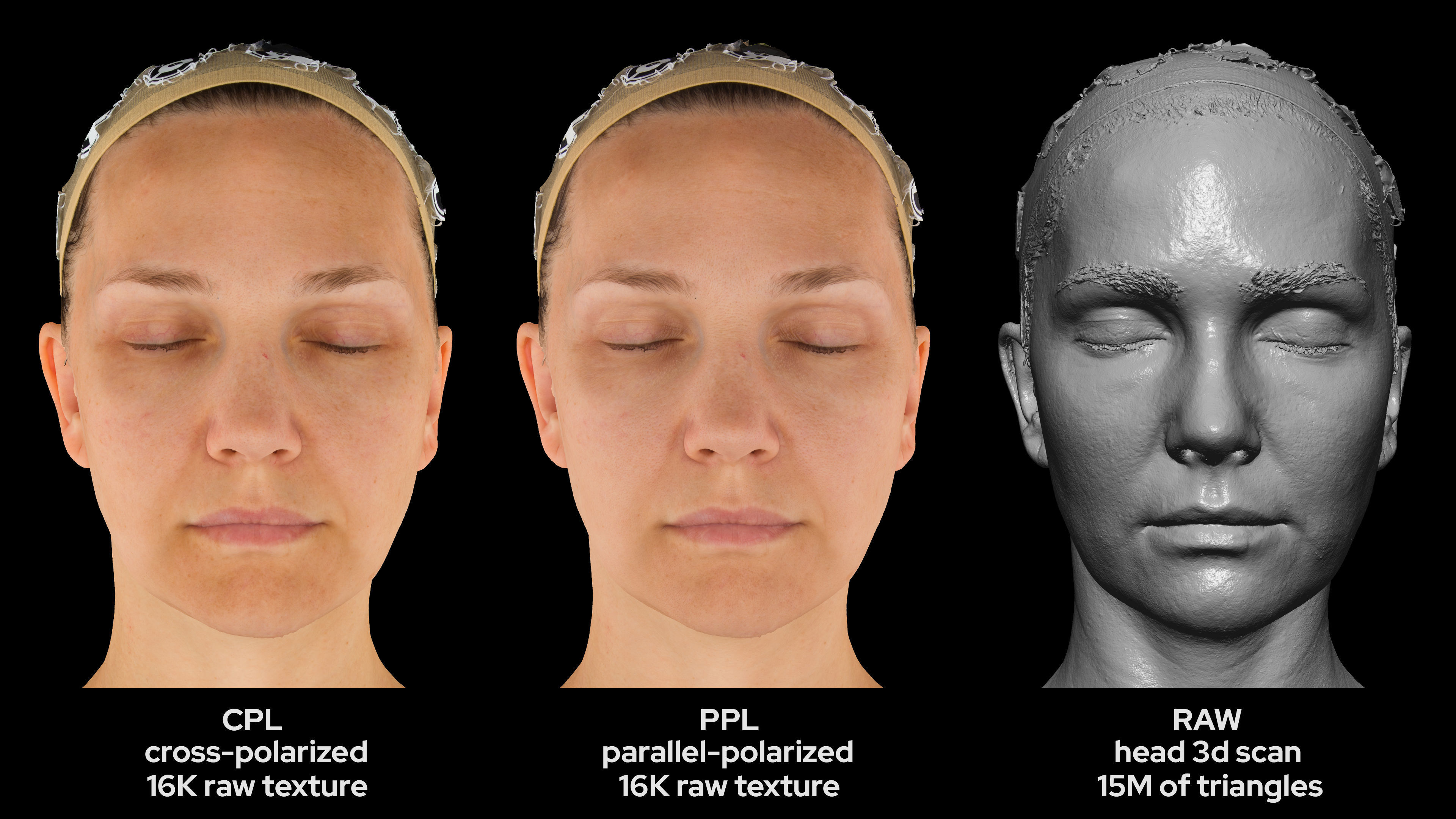 European Female 40s head scan 004 3D model_5