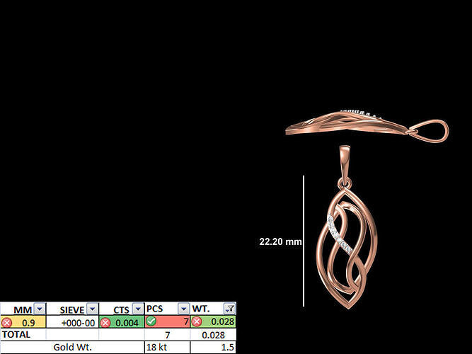 Light Weight Pendant STL OBJ FBX JCD Details 3D print model