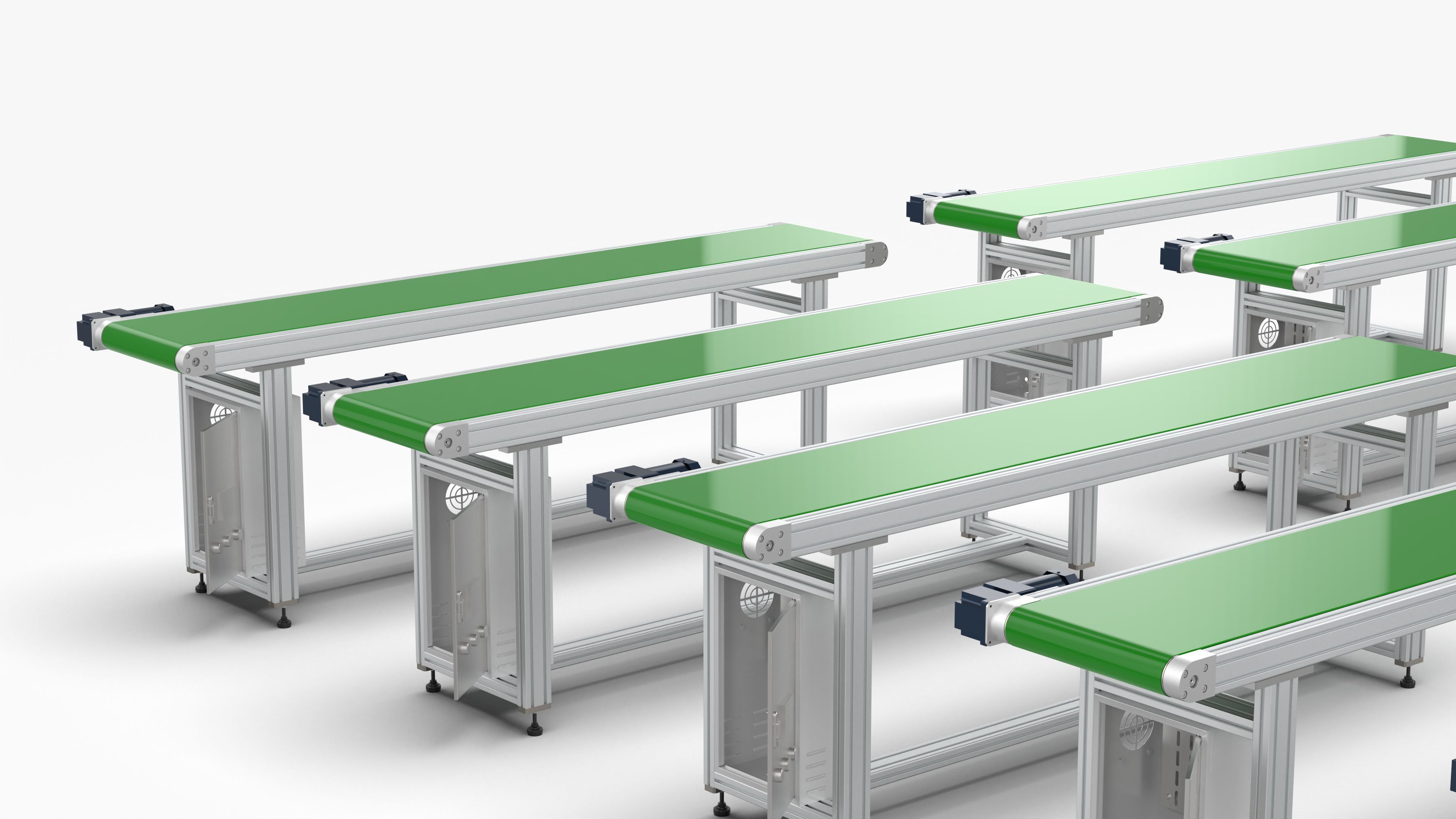 Conveyor Belt Assembly Line Free 3D model_12
