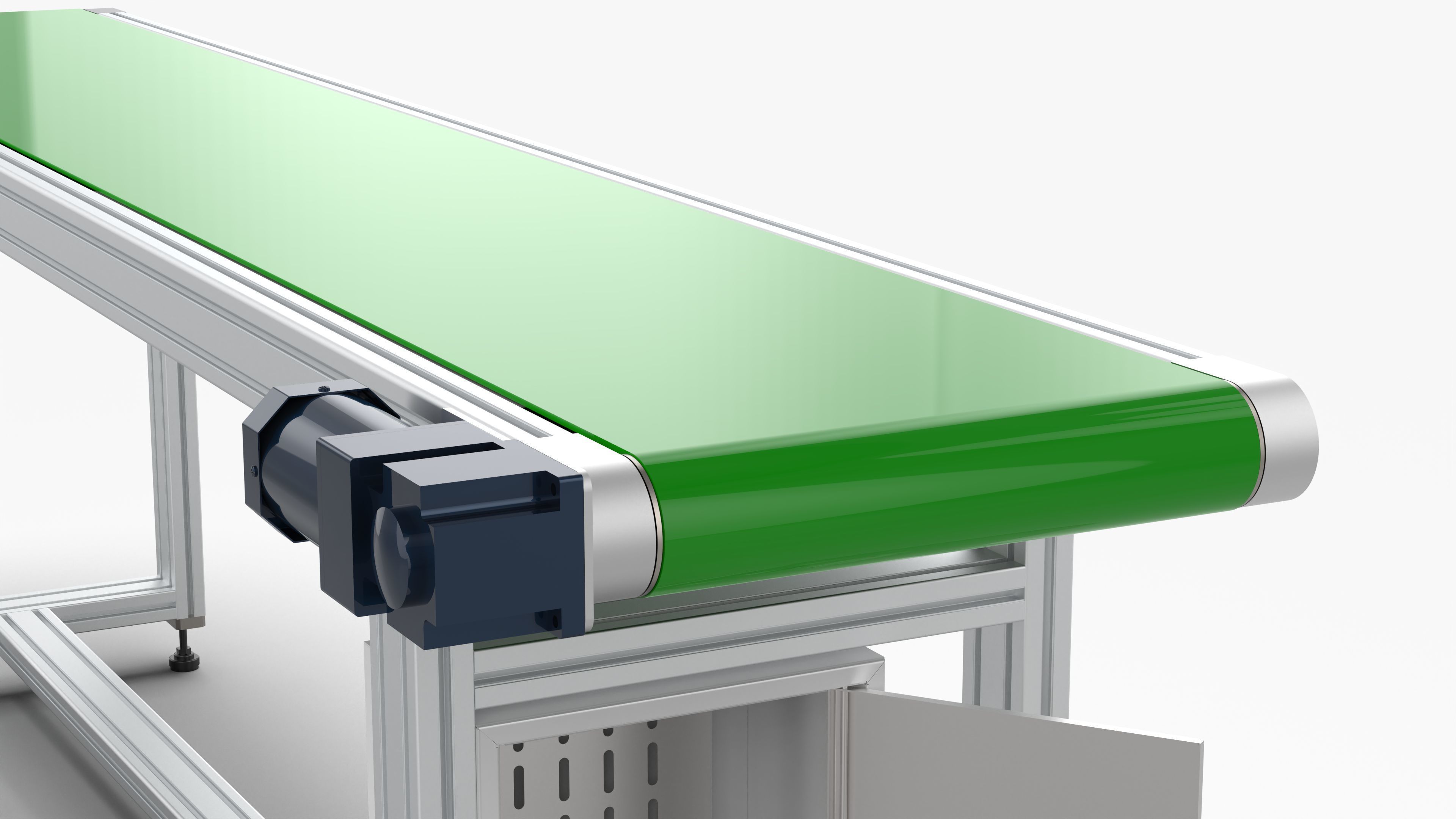 Conveyor Belt Assembly Line Free 3D model_9