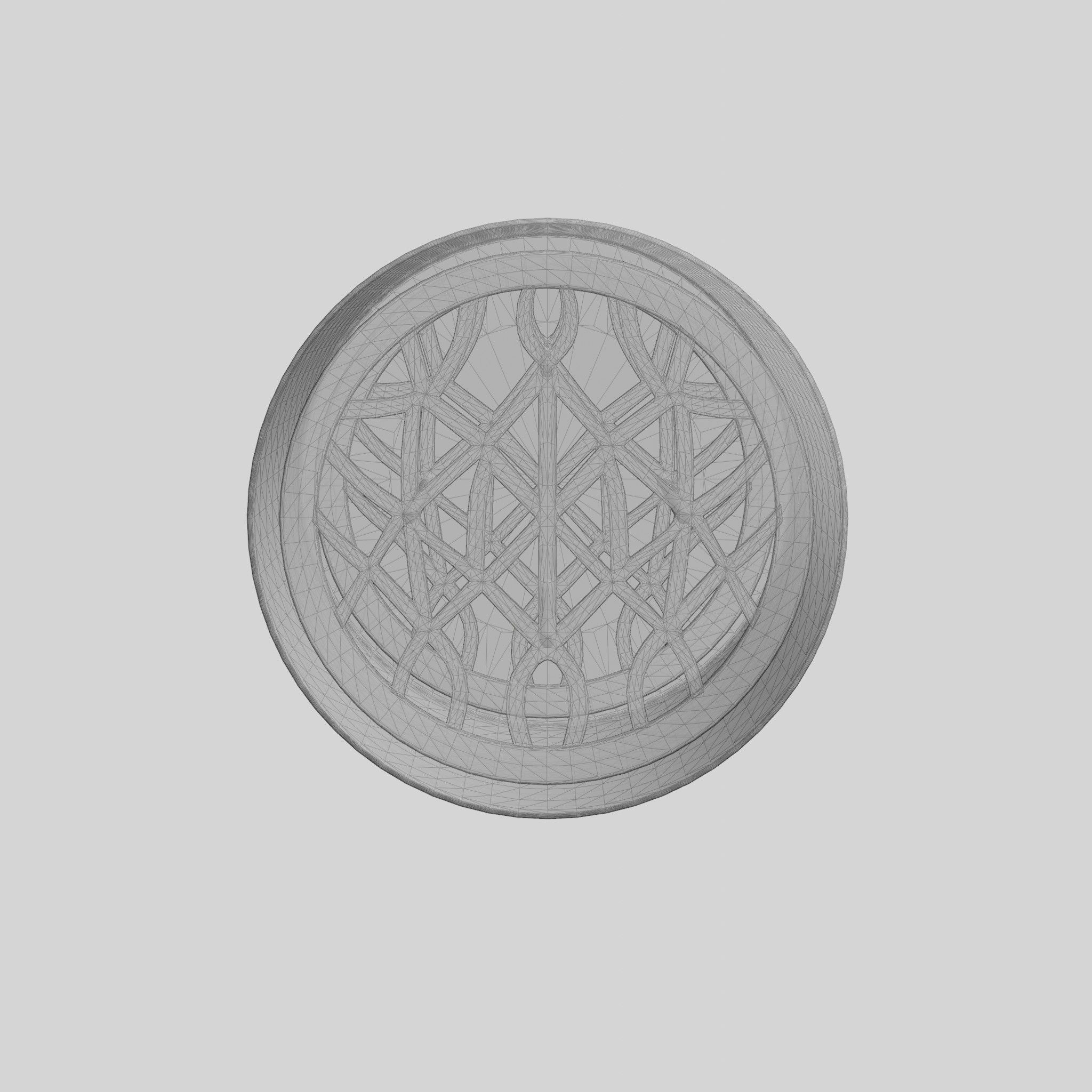 Meadow Vase Small Brass Low-poly 3D model_9