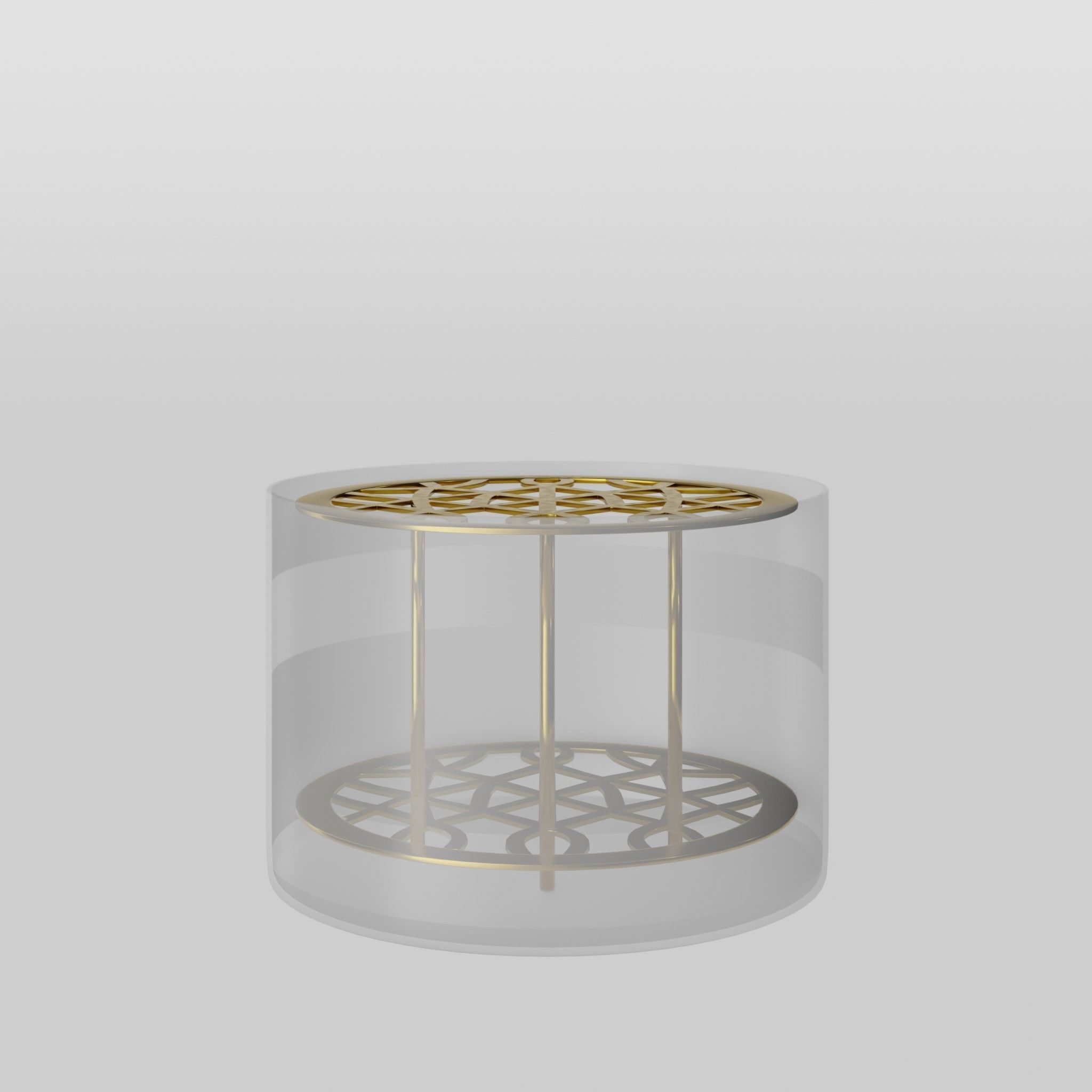Meadow Vase Small Brass Low-poly 3D model_3
