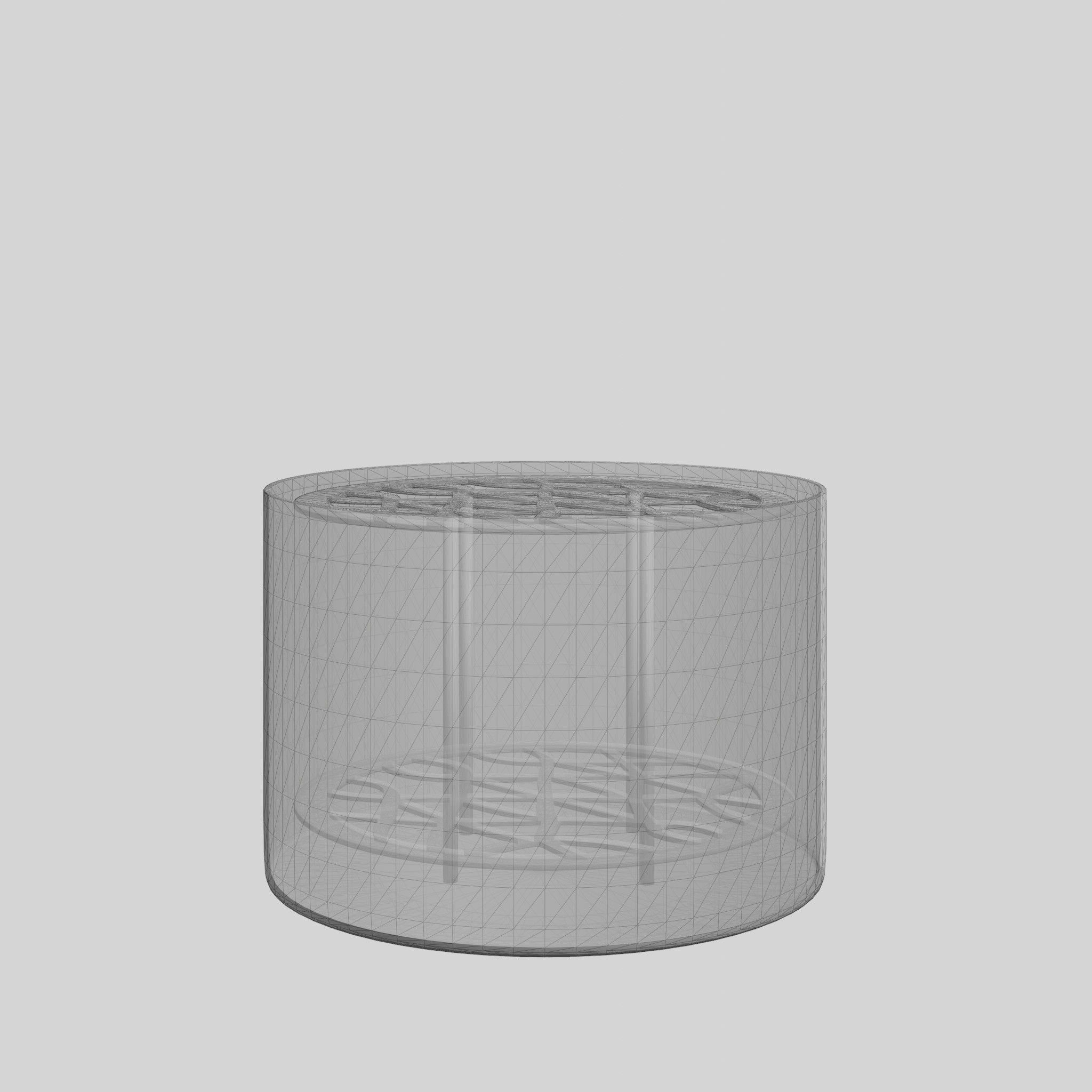 Meadow Vase Small Brass Low-poly 3D model_6