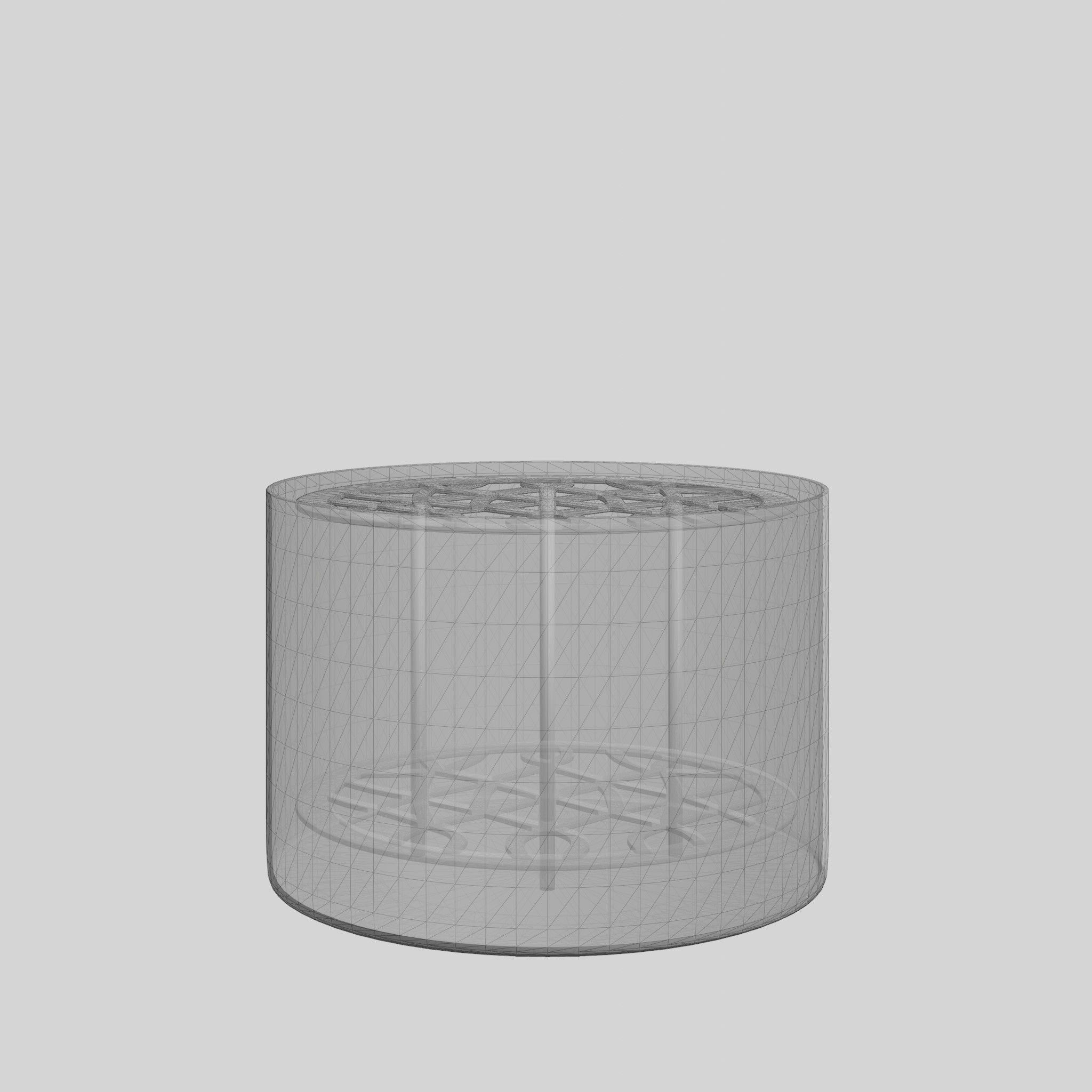 Meadow Vase Small Brass Low-poly 3D model_8